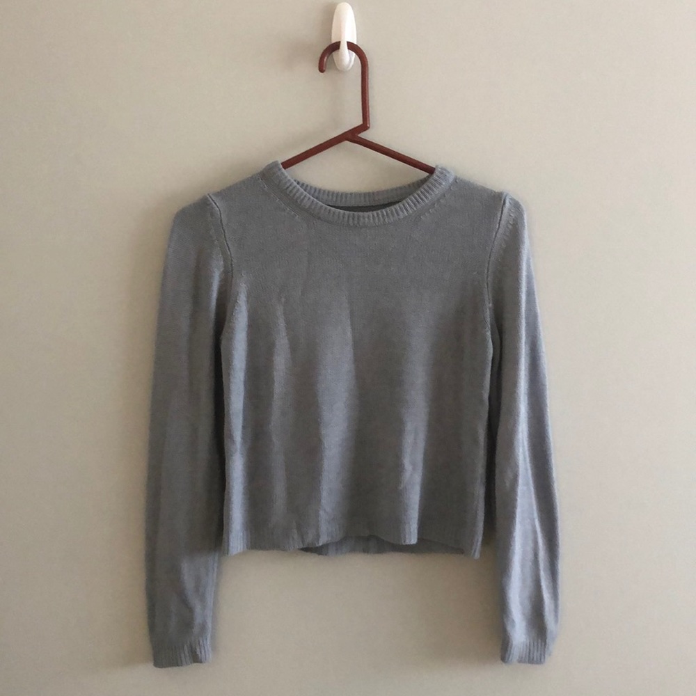 Soft Blue Cropped Sweater